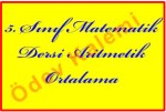 5. Sinif Matematik Dersi Aritmetik Ortalama