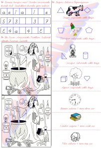 1. Sinif Matematik Dersi Oruntuler - iki Resim arasindaki Fark - Sag Sol Kavramlari