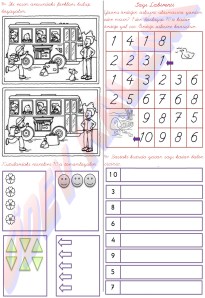 1. Sinif Matematik Dersi Uazamsal iliskiler
