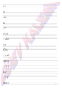 1. Grup Harfler - Heceler - Kelimeler 1. Sinif Okuma Yazma Etkinlikleri - 02