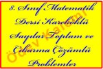 8. Sinif Matematik Dersi Karekoklu Sayilarda Cozumlu  Toplama ve Cikarma Problemleri