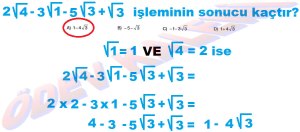 8. Sinif Matematik Dersi Karekoklu Sayilarda Toplama ve Cikarma Cozumlu Problemler - 08