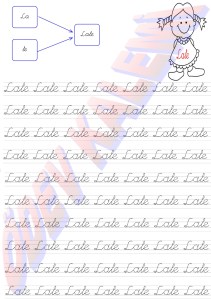 Lale Kelimesi 1. Grup Harfler 1. Sinif Okuma Yazma Etkinlikleri