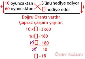 5. Sinif Matematik Dersi Cozumlu Oran Oranti Problemleri - 05