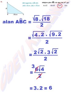 8. Sinif Matematik Dersi Cozumlu Karekoklu Problemler - 10