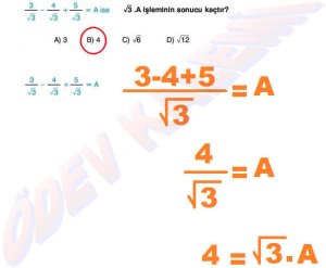8. Sinif Matematik Dersi Cozumlu Karekoklu Problemler - 11