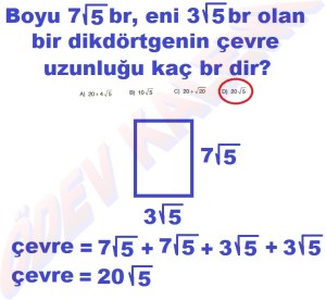 8. Sinif Matematik Dersi Karekoklu Sayilarda Cozumlu Toplama ve Cikarma Problemleri - 01