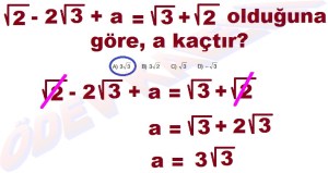 8. Sinif Matematik Dersi Karekoklu Sayilarda Cozumlu Toplama ve Cikarma Problemleri - 05