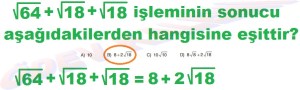 8. Sinif Matematik Dersi Karekoklu Sayilarda Cozumlu Toplama ve Cikarma Problemleri - 07