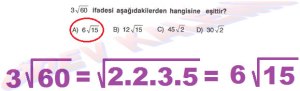 8. Sinif Matematik Dersi Karekoklu Sayilarla Carpma ve Bolme islemleri Cozumlu Problemler - 08