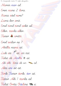 elat - inor Okuma Metni 1. Sinif Turkce Dersi Okuma Yazma Etkinlikleri