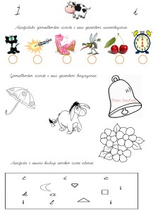 i sesi hissetme 2. Grup Harfler 1. Sinif Turkce Dersi Okuma Yazma Etkinlikleri