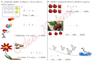 cikarma islemini ogreniyorum sekillerle cikarma islemleri 1. Sinif Matematik Dersi - 01