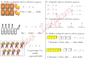 cikarma islemini ogreniyorum sekillerle cikarma islemleri 1. Sinif Matematik Dersi - 01a