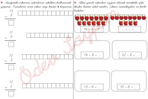 cikarma islemini ogreniyorum sekillerle cikarma islemleri 1. Sinif Matematik Dersi - 05 01