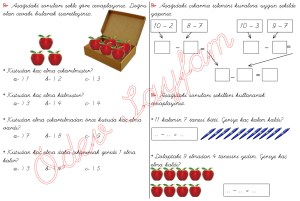 cikarma islemini ogreniyorum sekillerle cikarma islemleri 1. Sinif Matematik Dersi - 05 - 02