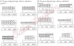 cikarma islemini ogreniyorum sekillerle cikarma islemleri 1. Sinif Matematik Dersi - 06 - 01