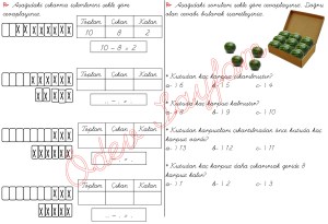 cikarma islemini ogreniyorum sekillerle cikarma islemleri 1. Sinif Matematik Dersi - 07 - 01