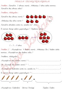 problem cozmeyi ogreniyorum problem cozelim 1. Sinif Matematik Dersi